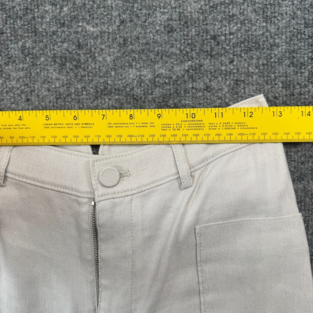 Club Monaco Women's Tea Lounge Wide Leg Utility Pants Cream Cropped Size 0 - Picture 4 of 9